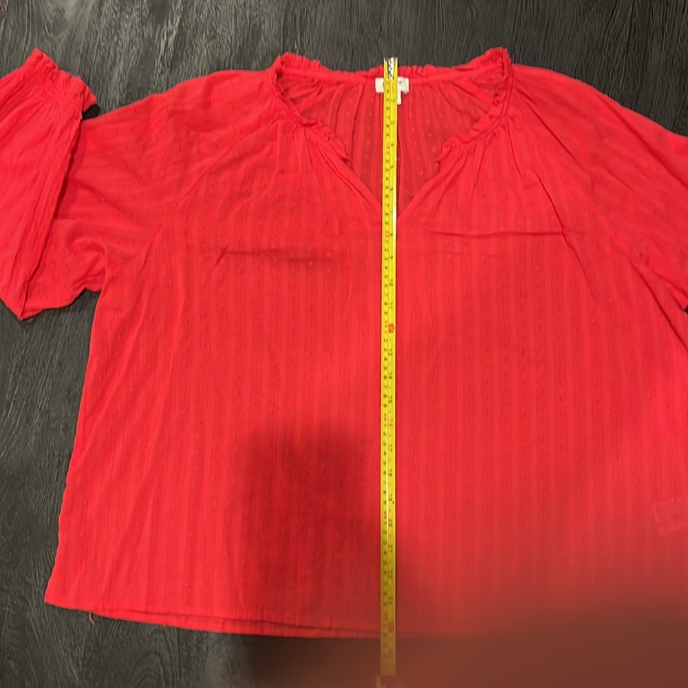 J. Crew Women’s 2X Red Blouse - Picture 9 of 13